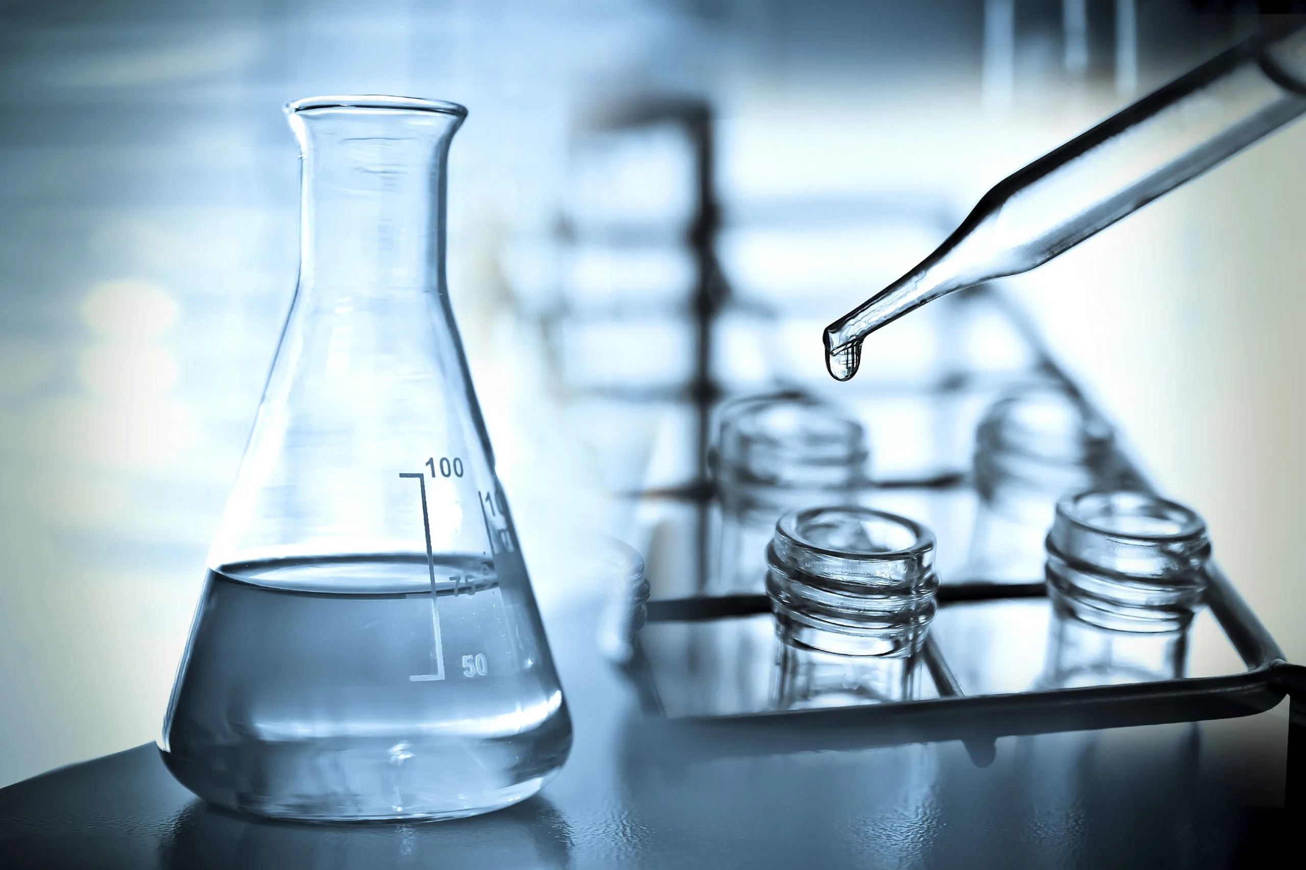 Testing Equipment with hazardous waste in Laboratory